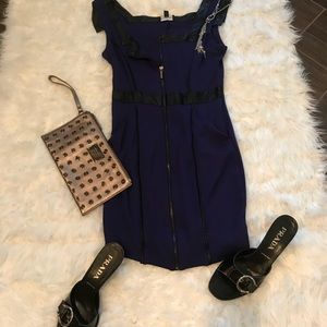 Bebe faux leather lined dress